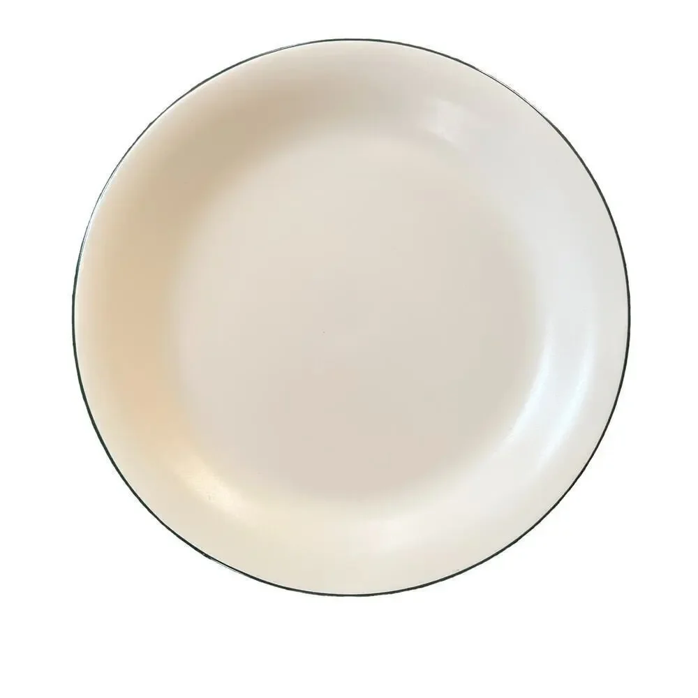 IKEA VINTERFINT (Set of 2) Off White Side Plate with Green Trim 8